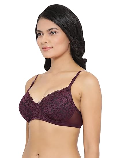 Clovia Women’s Net-Style Full-Coverage Bra – Lightly Padded, Wire-Free Comfort
